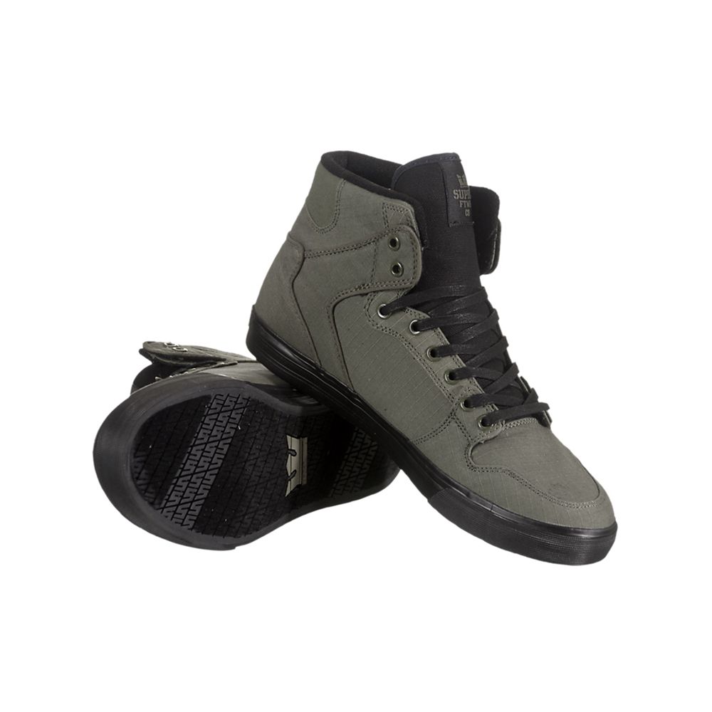 Baskets Montantes Supra Vaider Vert Olive Ripstop Homme | EHP-17520313